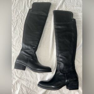 Vince Camuto Baldwin Black Leather Over the Knee Boot Women’s Size 7 New